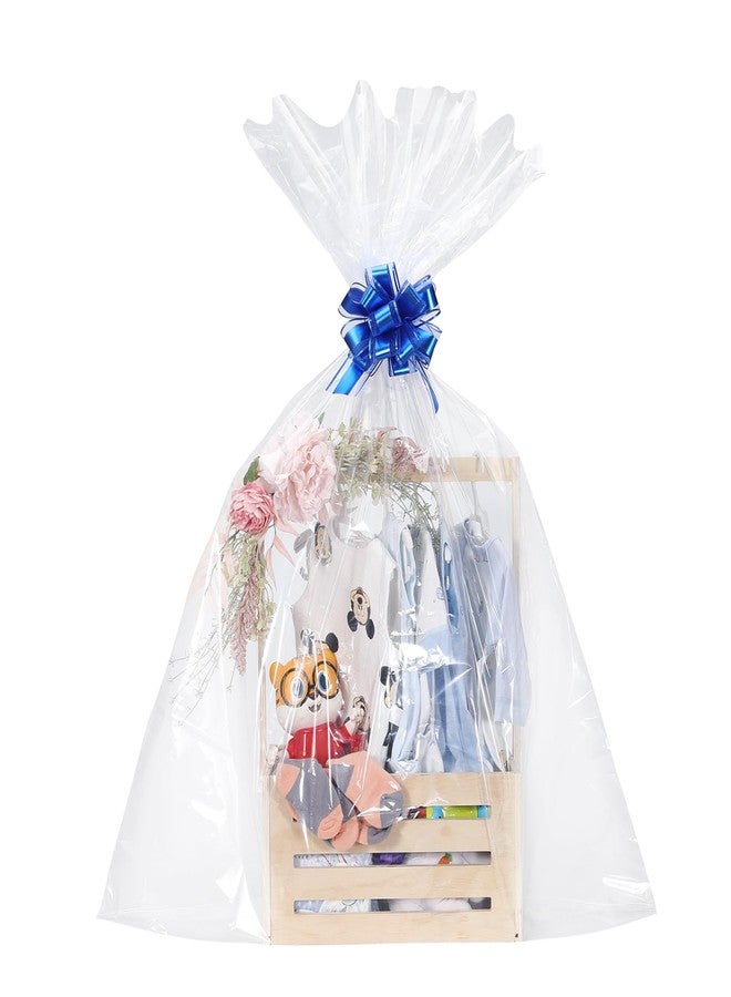 Ebristar Extra Large Cellophane Bags for Gift Baskets 40x50 Inches, 5 PCS Jumbo Clear Shrink Wrap Bags for Gift Baskets, Bridal/Baby Shower Basket, Wedding, Easter Basket, Christmas Gift and More - Image 1